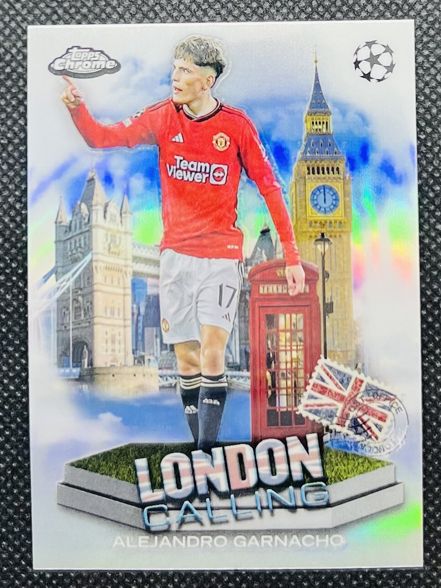 2024 Topps Chrome UEFA Alejandro Garnacho London Calling #LC-9 