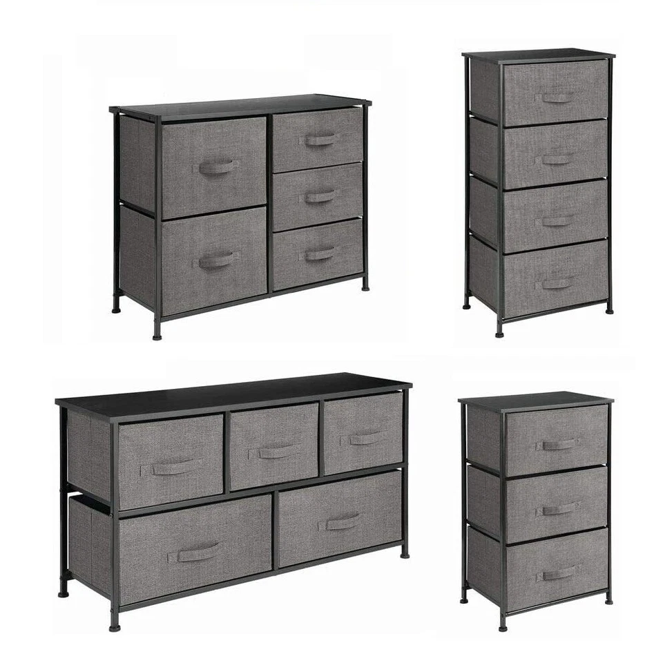 Cómoda de tela cómoda 4/5/7 contenedores muebles dormitorio almacenamiento organizador Foto 2 de 4