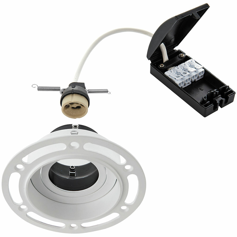 SAXBY Trimless Round White plaster in downlight TILT adjustable GU10