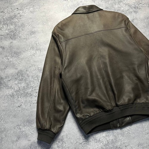 Hein Gericke Leather Bomber Jacket Men's Size XXL Long Sleeve Brown - Picture 16 of 22