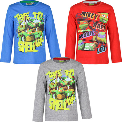 Neu Pullover Langarmshirt Jungen Ninja Turtles grau blau rot 98 104 116 128 #70
