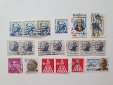 Lot de 19 timbres oblitérés des Etats-Unis dont 8 différents TBE