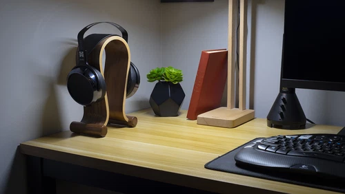 Audiophile High-end Wooden Headphone Stand Display Tabletop Holder for Headsets - Picture 6 of 12