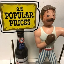 PABST BLUE RIBBON Boxer Reproduction SIGN " AT POPULAR PRICES "