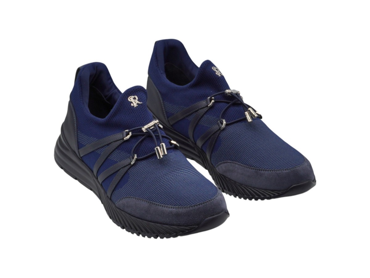 NWT STEFANO RICCI Leather Sneakers EAGLE Shoes LOGO Eu 44 Uk  display picture 3