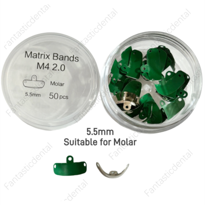 50-Piece Palodent V3 Style Sectional Contoured Dental Matrix Bands - 4 Sizes