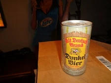 DUNKEL BIER CRIMPED STEEL BEER CAN  * L@@K * 