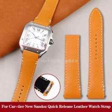 Genuine Leather Watch Strap for Cartier Santos W2SA0006 19mm 21mm Quick Release