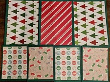 Premade Scrapbook Page/Mat Set - 7 pieces: Christmas Time