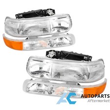 For 1999-2002 Chevy Silverado 2000-2006 Tahoe Suburban 1500 2500 Headlights 4pcs