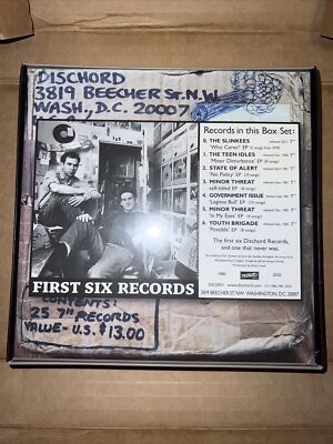 Sealed Dischord 200 Box First Six Records 7” box set. Minor Threat