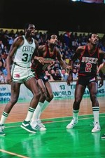 Marques Johnson Milwaukee Bucks and Cedric Maxwell Boston Celtics- Old Photo