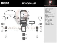 Fits Toyota Solara 1999 Large Premium Wood Dash Trim Kit