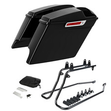 Alforjas rígidas 5 x 7" altavoz parrilla y soporte apto para Harley Softail FLST 84-17