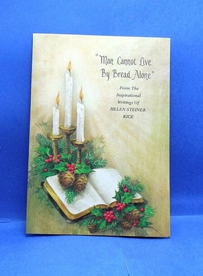 Christmas Vintage UNUSED ''Man Cannot Live By Bread Alone''  - Free Ship