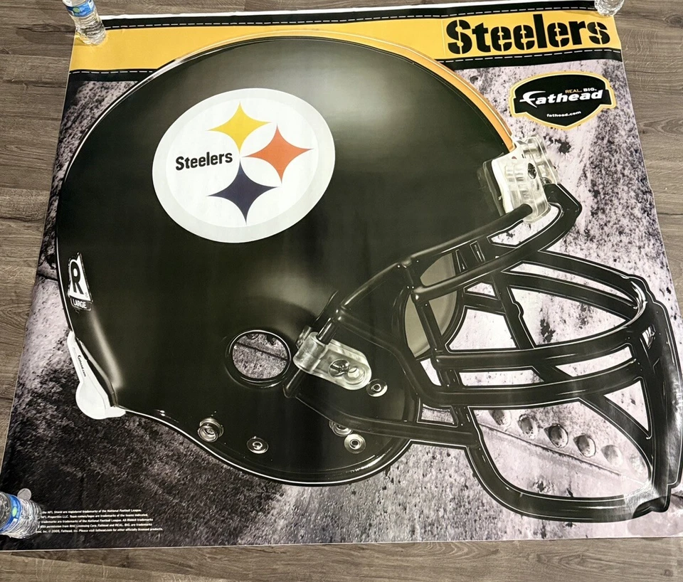 CALCOMANÍAS DE PARED FATHEADS TAMAÑO NATURAL PITTSBURGH STEELERS BEN ROETHLISBERGER Y CASCO Foto 2 de 3