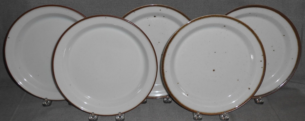 Dansk BROWN MIST PATTERN Set/5 Salad Plates MADE IN DENMARK | eBay