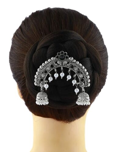 Indian Traditional Ambada Pin for Hair Brooch Black Colour Hair Brooch for  Women | eBay