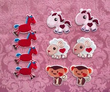 Iron-On Sewing Patches Animals Horse Monkey Lamb Pony Lot of 10       