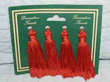 Red Decorative Tassels Set of 8 Crafts New Fast Shipping