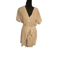 NWT Medium Volume Sleeve Button Up Nine West White Knight Dress 100% Charity 