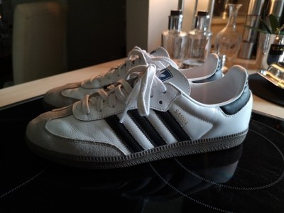 adidas Samba Sneaker Original Top Zustand GR. 43  US 9 1/2  UK 9 Weiß Schwarz 42