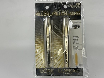 L'Oreal Paris Voluminous Million Lashes Mascara Blackest Black, 2 PACK