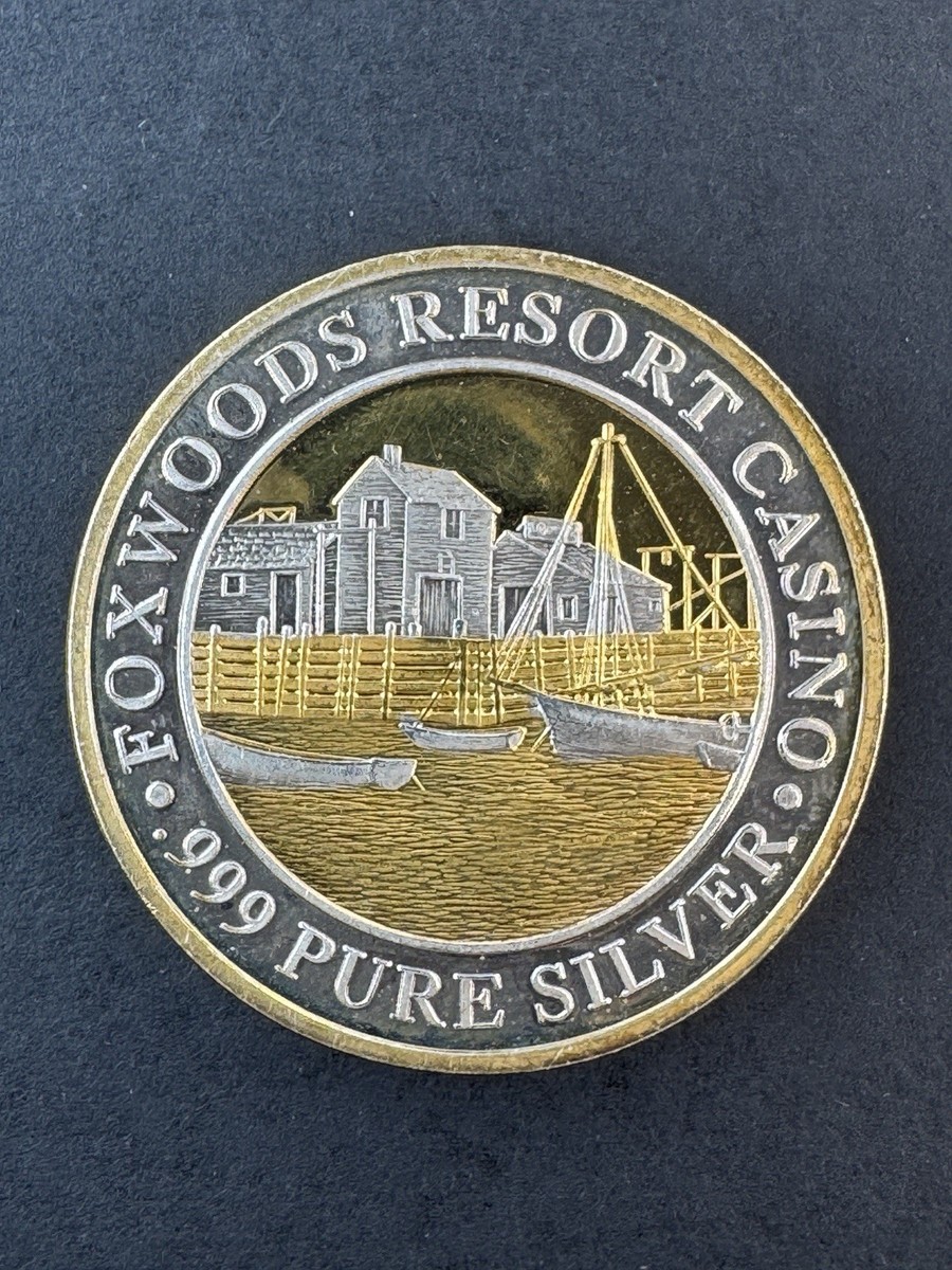 Foxwoods Casino 1994 .999 Pure Silver Art Strike 