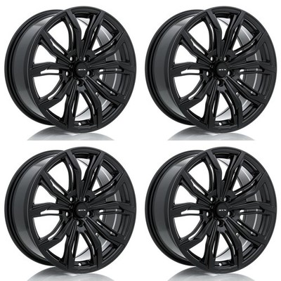 Set of 4 17in Black Alloy Wheel Rims for 2005+ Dodge, RTX6657 17x7.5 5x114.3 ET4
