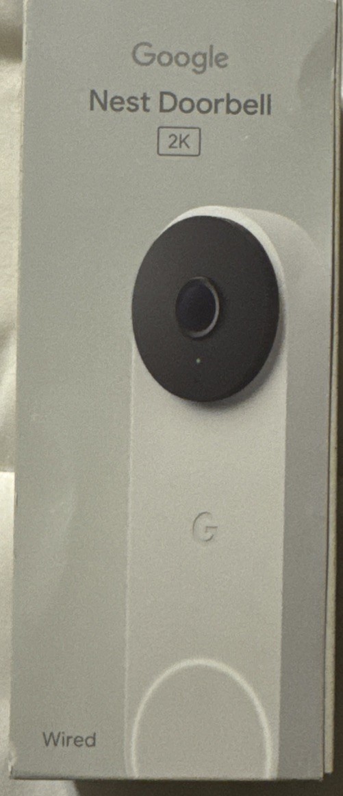 Google Nest Doorbell Wired 3rd Gen 2K Video Smart Doorbell Snow  Home Camera-image