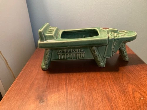 Vintage McCoy Pottery Cobbler's Tool Work Bench Planter Green 9"x3.5"x3.5"