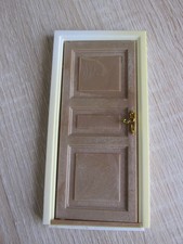 Lundby Dolls House Door, Vintage Spare Door & Frame, Plastic, Gold Handle