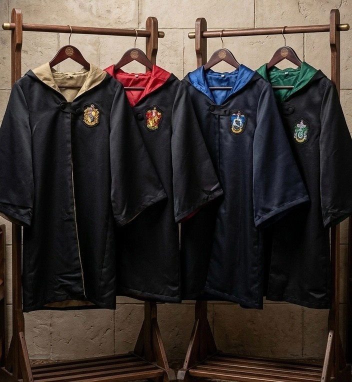 Disfraz de Halloween Harry Potter Cosplay Batas Gryffindor Slytherin Hufflepuff