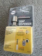 DANCO Soap Dispenser with Straight Nozzle in Brushed Nickel