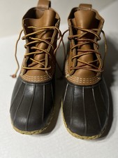 L.L.Bean Men's Bean Boots 6 175051 Size 7 W Duck Boots Brown Tan Leather USA