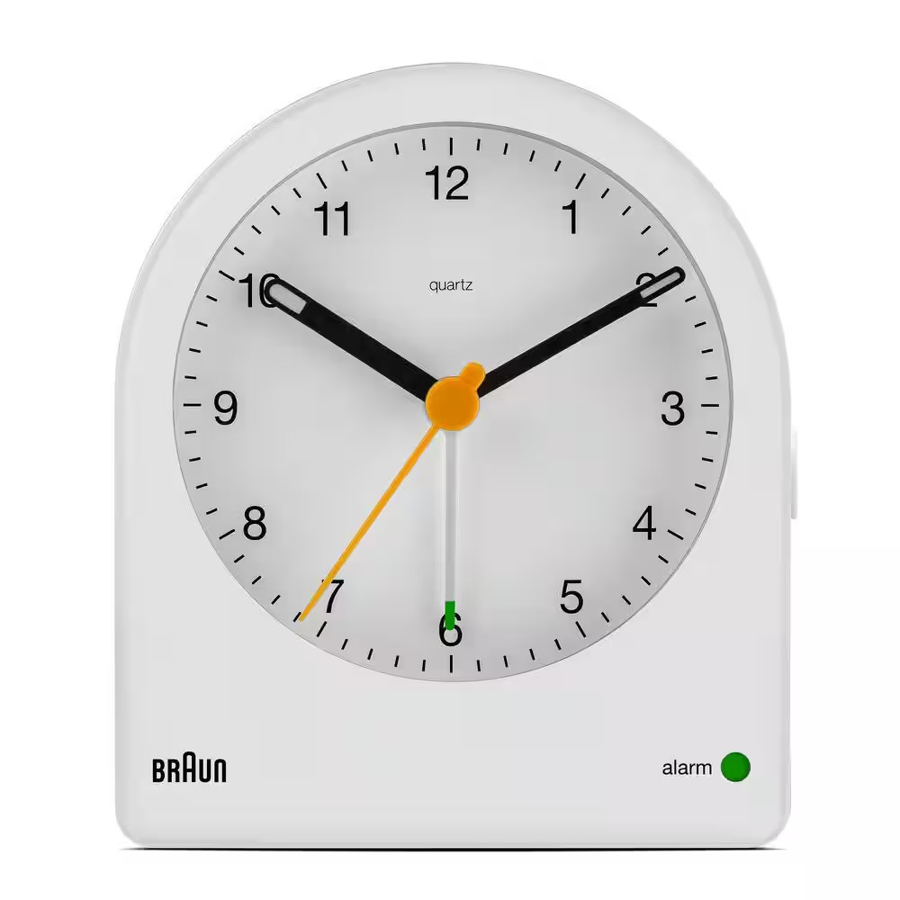 Classic Analog Alarm Clock, Snoozeandcontinuous Backlight, Quiet Quartz Movement