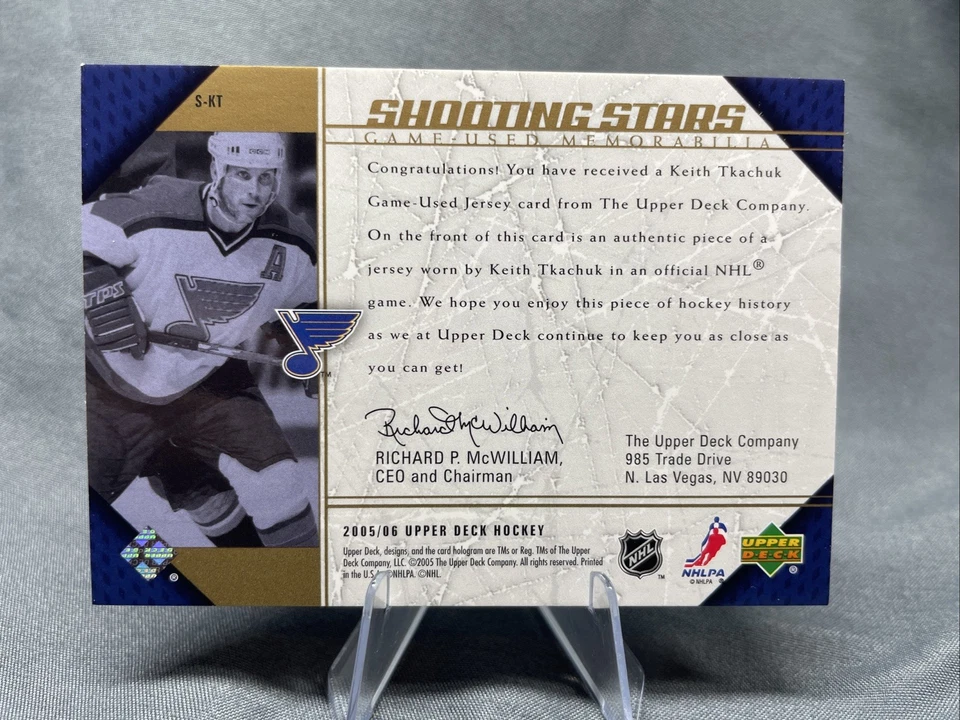 2005-06 Keith Tkachuk Card S-KT Shooting Stars Game Used Jersey - Image 2 of 2