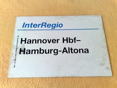 ZLS InterRegio Hannover Hbf - Hamburg-Altona IR 5/99