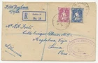 Ireland 1945 Michel No. 96 - 97 on R-Letter FDC sent to Peru