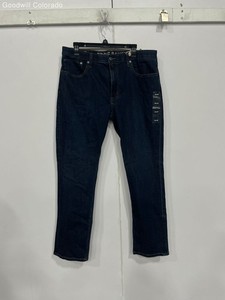 Eddie Bauer Blue Solid Pants Jeans 36x32