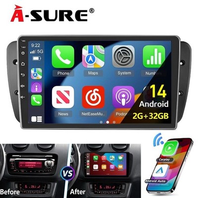 9'' 2+32G 4-Core Android 14 Für SEAT IBIZA 6J 2009-2013 Autoradio Carplay FM NAVI