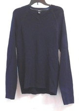 GW - Men's L/S V-Neck Ribbed Sweater from Alfani - Black - Sz Large