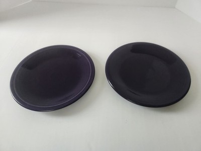 Set of 2 Vintage Fiesta Fiestaware Plum Purple Salad Dessert Plate Set 7 1/4''