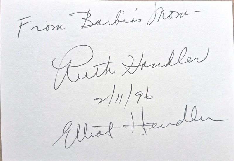 Inventor of Barbie & Inventor  of Hot Wheels  Founders of Mattel Autographs Rare