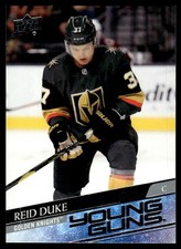 2020-21 UPPER DECK YOUNG GUNS Reid Duke Rookie Vegas Golden Knights #202