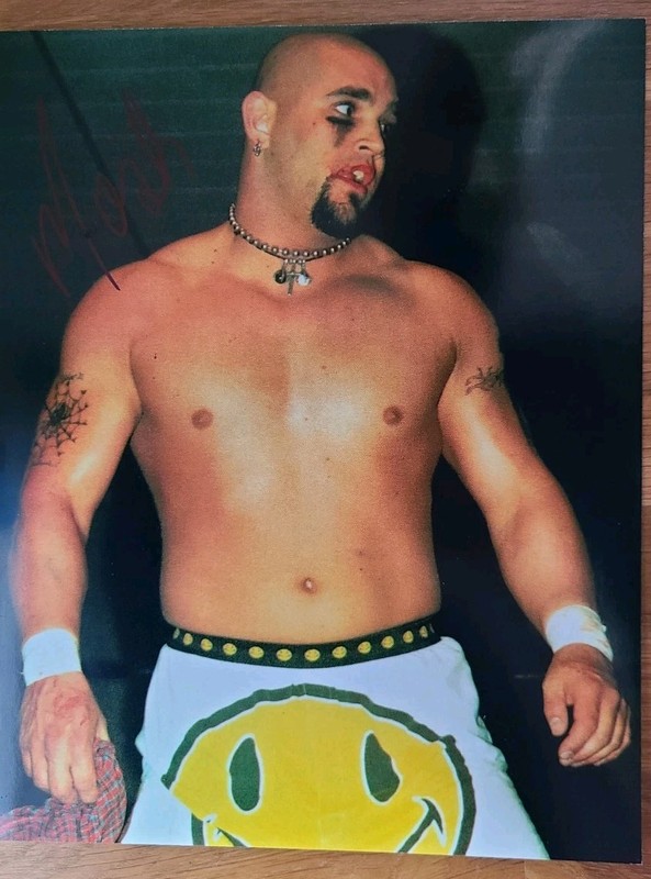 HEADBANGER MOSH signed 8 X 10 PHOTO WWF WWE  pro wrestling autograph 