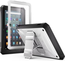 Case for 7 Inch Tablet - Built-in Screen Protector and Bracket - Grey