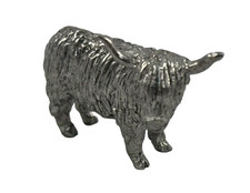 Dolls House Highland Cow 1:24 Half Inch Scale Rustic Farm Animal Farmyard Cattle