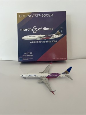 NG Model United ''March Of Dimes'' Boeing B737-900 ER  1/400 Very Rare!!