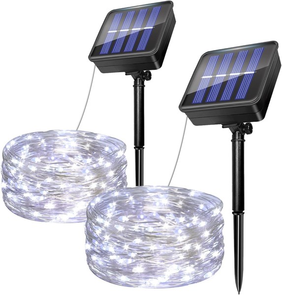 Solar Lichterkette AußEn 50 Led Wasserdicht Kupferdraht Garten Balkon Terrasse-image